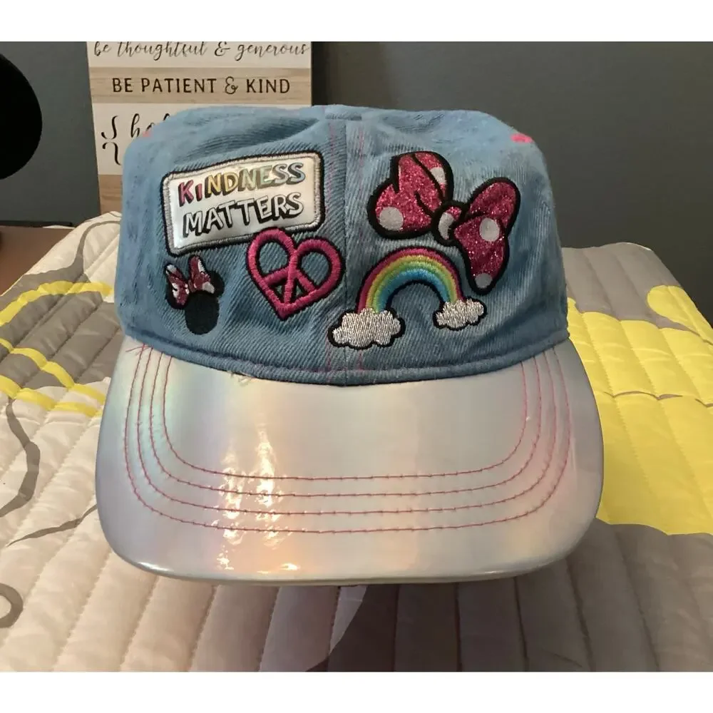 NWOT Disney Parks Minnie Mouse Kindness Matters Patch Baseball Cap Hat